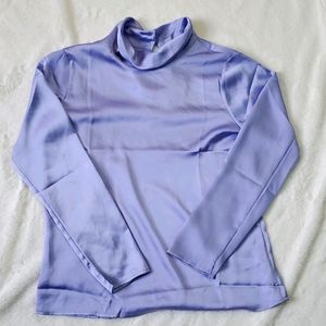 NWT satin mock neck blouse